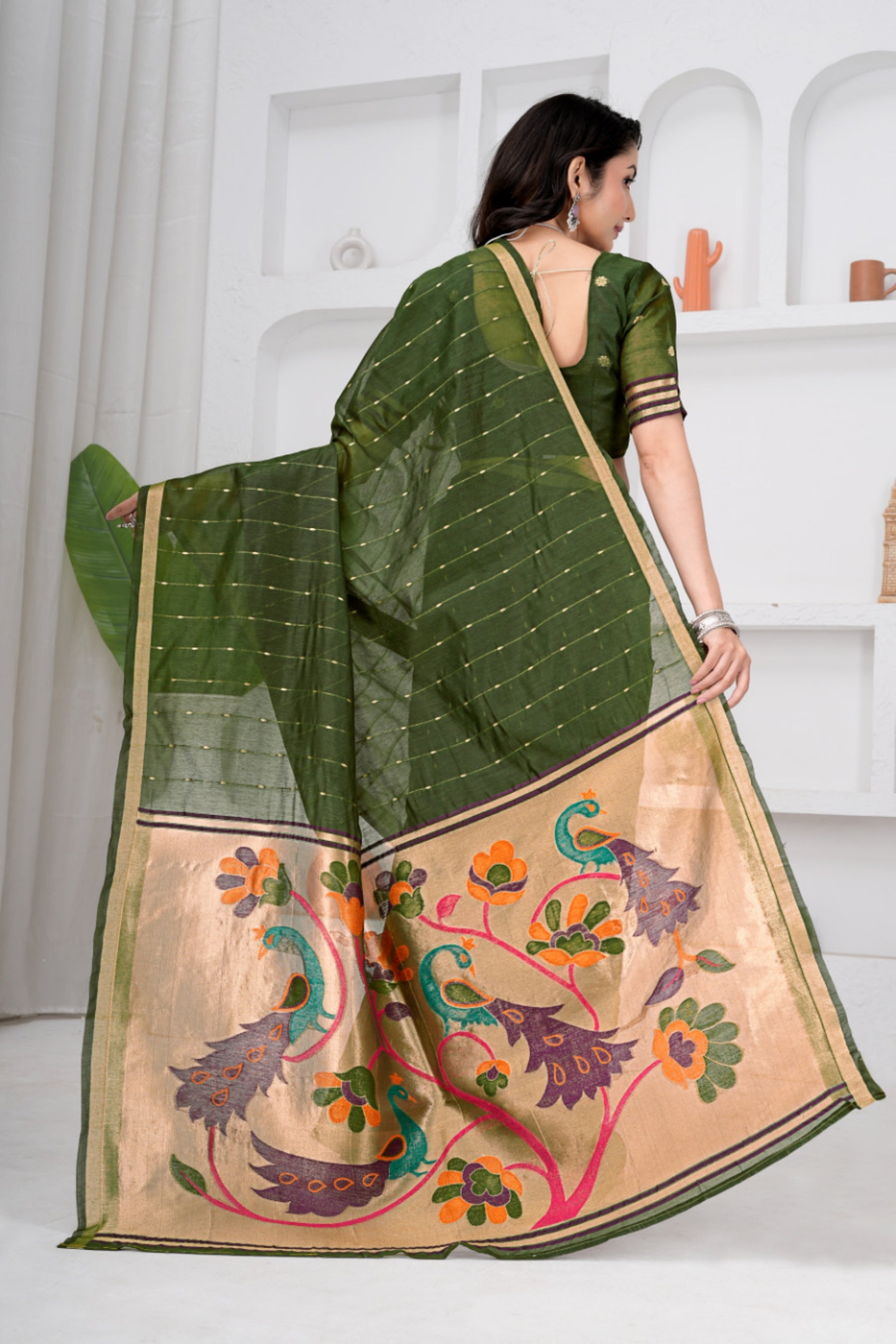 Saumyani Fashion Cotton Silk Jamdani saree Wedding Wear,Festival wear Saree For Women