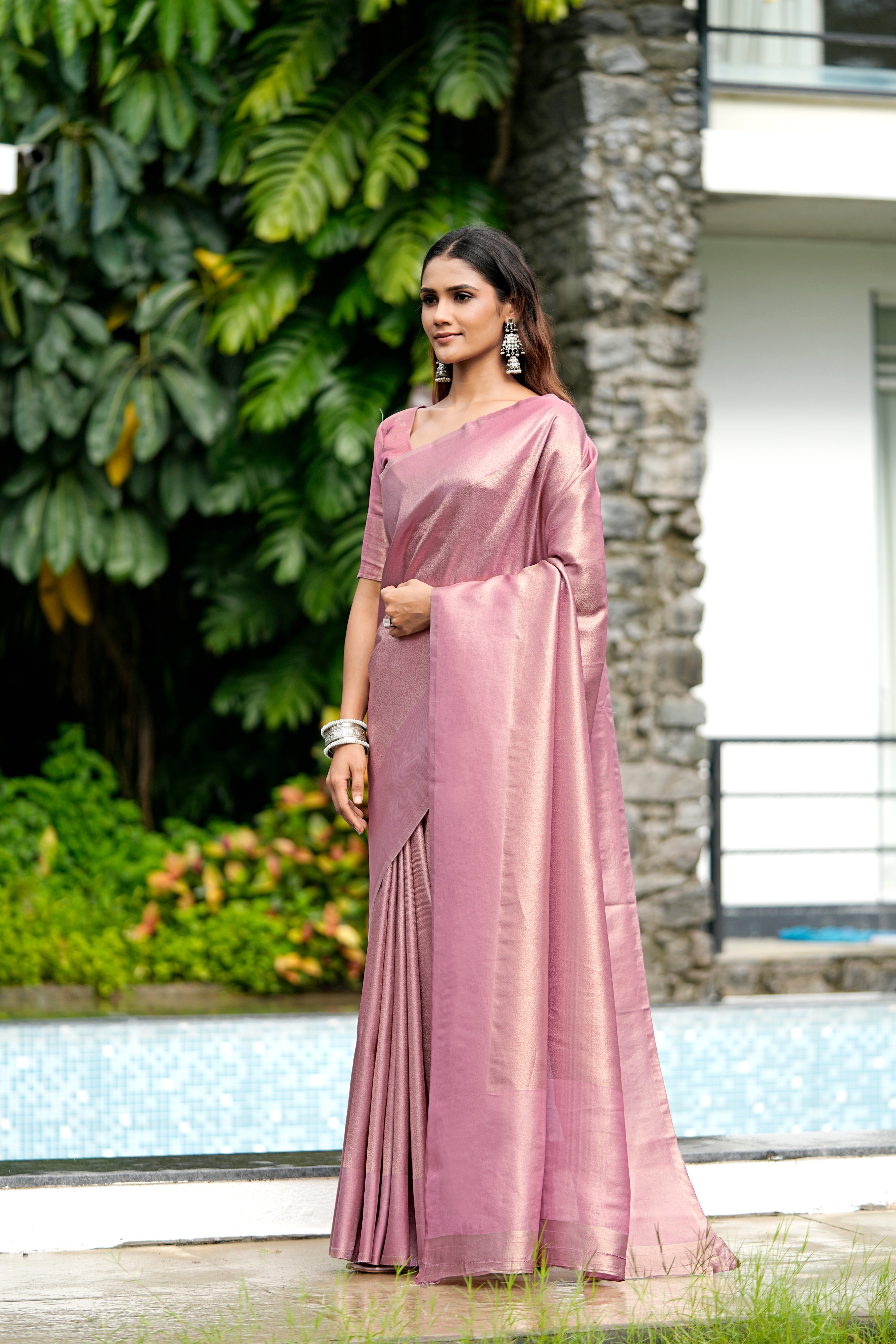 Saumyani Fashion Pink Soft Silk saree Wedding Wear,Festival wear Saree For Women