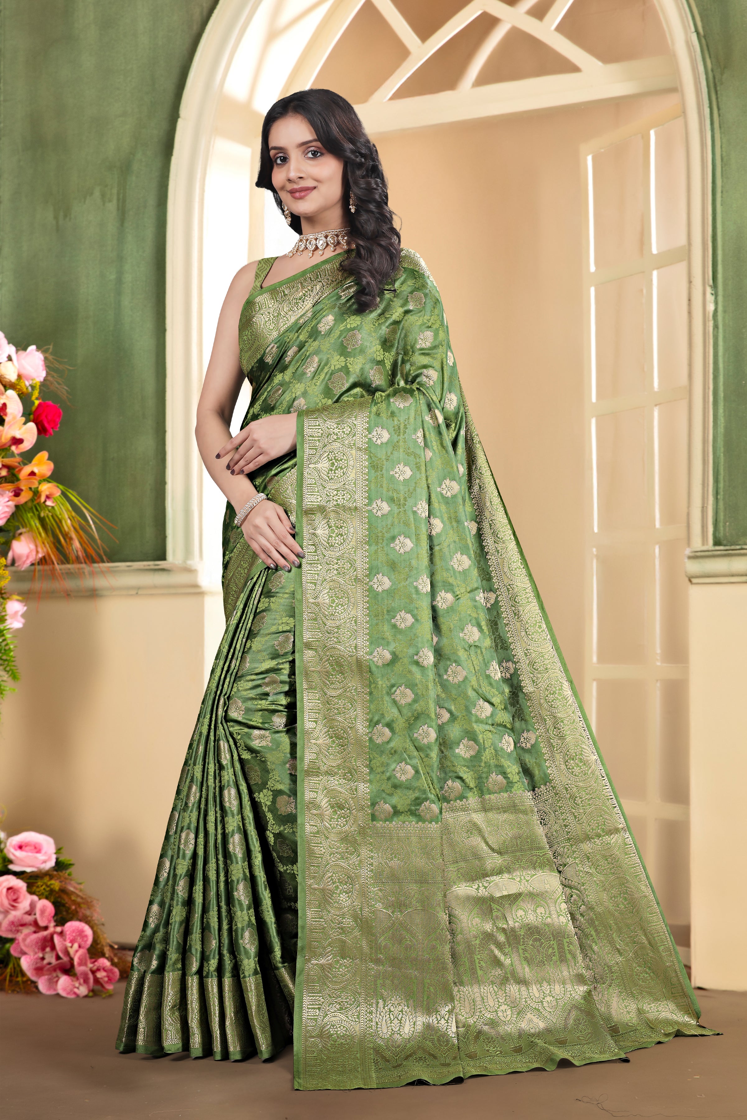 Subh Hariyali Silk Saree