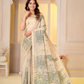 Saumyani Fashion Cotton Silk Green Fancy saree Wedding Wear,Festival wear Saree For Women
