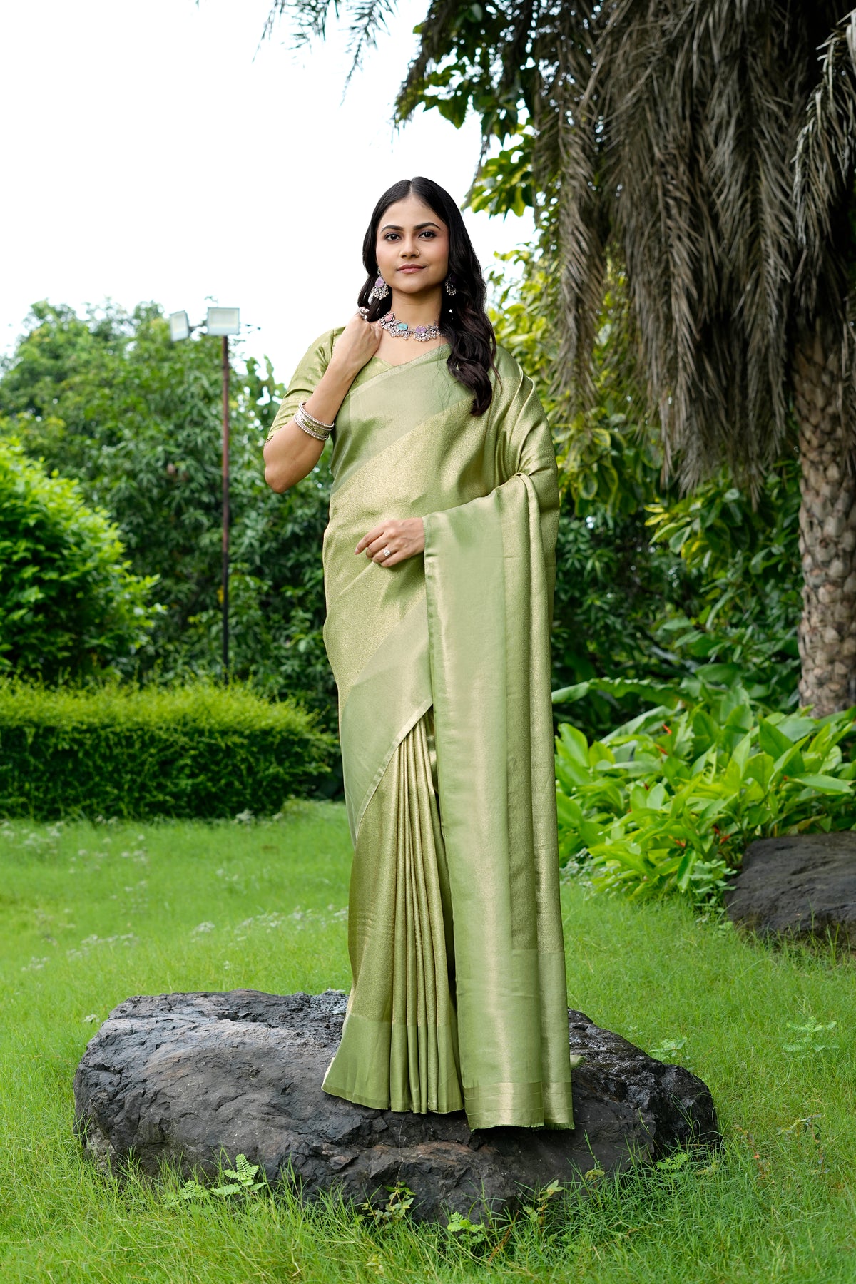Saumyani Fashion Parrot Green Soft Silk saree Wedding Wear,Festival wear Saree For Women