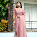 Saumyani Fashion Pink Soft Silk saree Wedding Wear,Festival wear Saree For Women