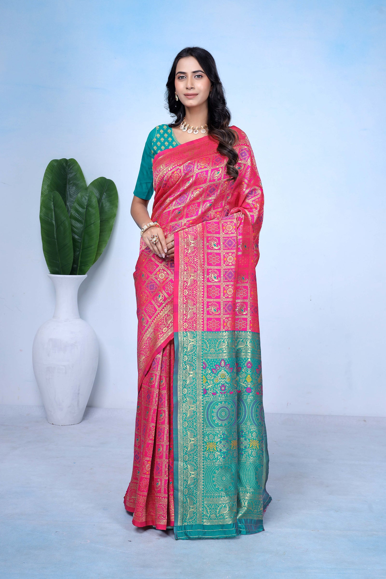 Saumyani Fashion Trivia Banarasi Cotton Silk Wedding Wear Saree For Women