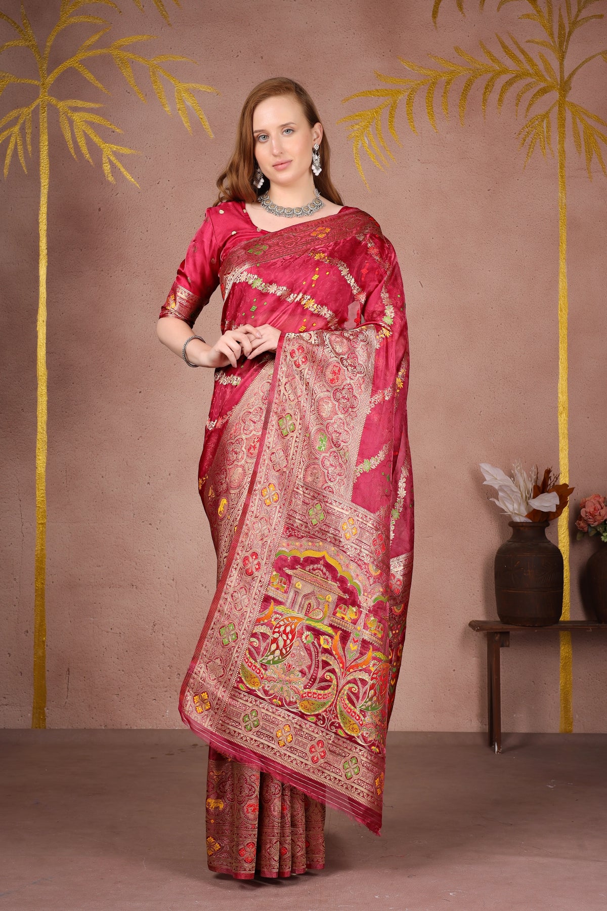 Saumyani Fashion Lumina tisu silk Wedding Wear And Party Wear saree For Women