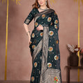 Saumyani Fashion Glow Tissue Silk Wedding Wear And Party Wear Saree For Women