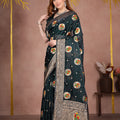 Saumyani Fashion Glow Tissue Silk Wedding Wear And Party Wear Saree For Women