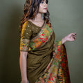 Saumyani Fashion Prihna Pushmina Silk Wedding Wear And Party Wear Saree For Women
