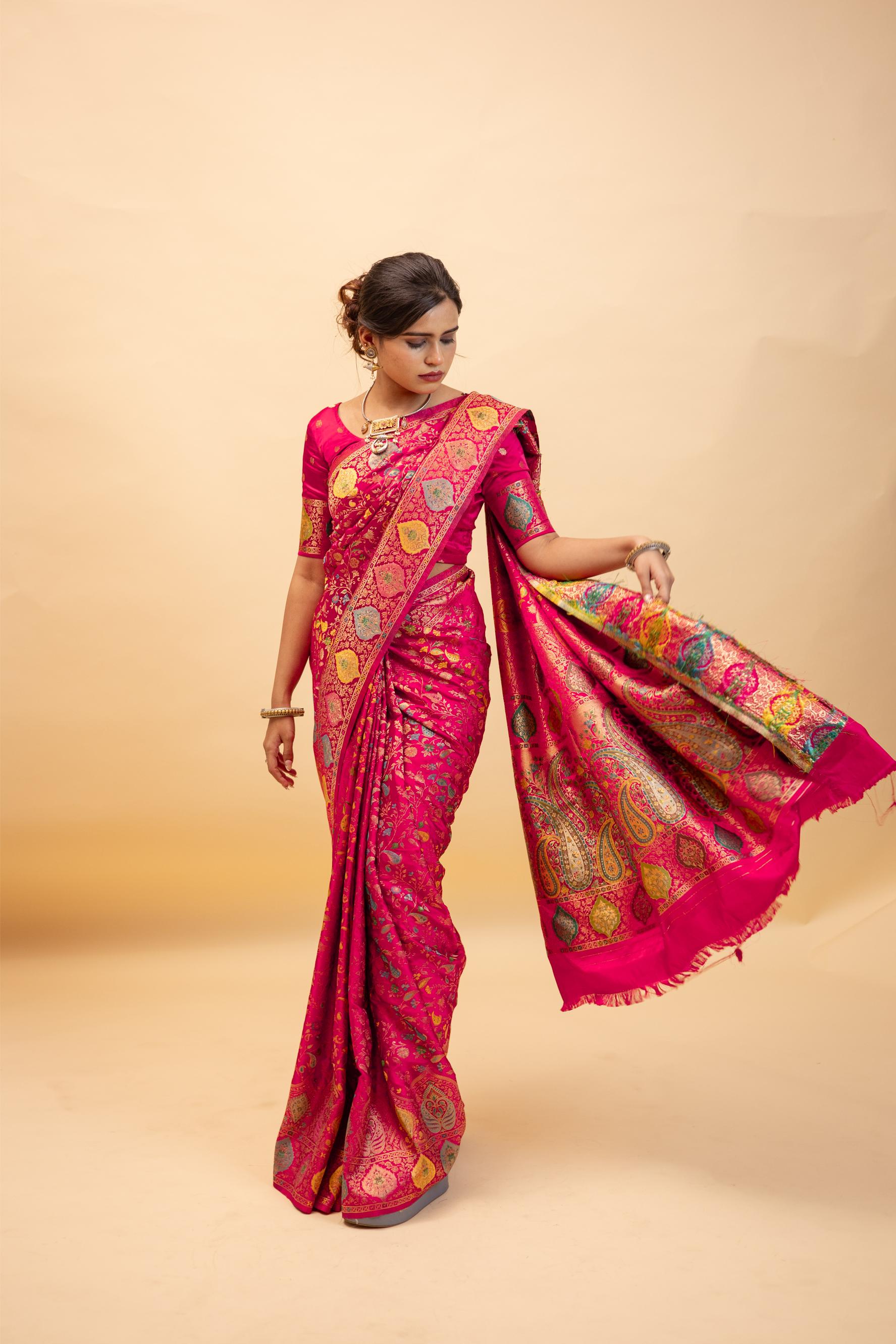Saumyani Fashion Patrani Premium Gaji Silk Wedding Wear And Party Wear Saree For Women