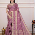 Samyani Fashion Pink Muskan Butty Elegance Jari Mysore Silk Party Wear Saree