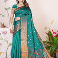 Saumyani Fashion Litchi Silk Green saree Wedding Wear,Festival wear Saree For Women