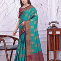 Saumyani Fashion South Indian Silk Green saree Wedding Wear,Festival wear Saree For Women