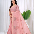 Saumyani Fashion Cotton Silk Pink Fancy Saree Wedding Wear,Festival wear Saree For Women