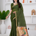 Saumyani Fashion Cotton Silk Jamdani saree Wedding Wear,Festival wear Saree For Women
